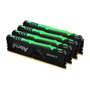 Kingston FURY Beast/DDR4/64GB/3600MHz/CL18/4x16GB/RGB/Black - obrázek 2