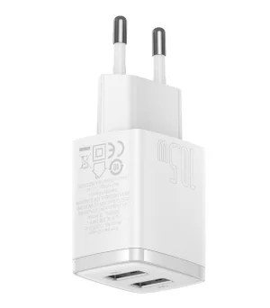 Baseus nabíječka do sítě Compact 2xUSB 10,5W bílá - obrázek 4