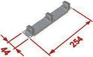 10" vyvazovací panel černý 1U 3x plast - obrázek 2