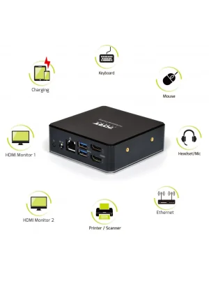 PORT CONNECT dokovací stanice 8v1 USB-C, HDMI, Ethernet - obrázek 3