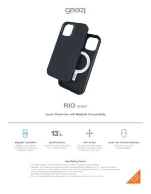 ZAGG GEAR4 D3O Rio Snap kryt iPhone 12 Pro Max černý - obrázek 4
