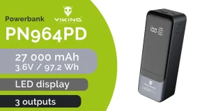 Viking PN-964PD 27000 mAh/Output:1xUSB-A,2xUSB-C/Input:2xUSB-C/LED display - obrázek 6