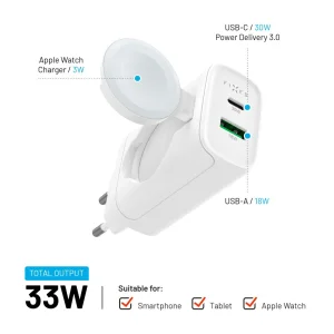 Síťová nabíječka FIXED Power Socket, 33W, bílá - obrázek 3