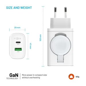 Síťová nabíječka FIXED Power Socket, 33W, bílá - obrázek 4