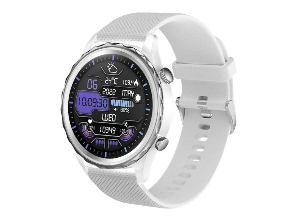 CARNEO Queen HR+ chytré hodinky 44mm stříbrné