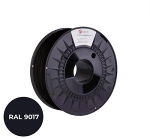 Filament C-TECH PREMIUM LINE, TPU 90A, flexibilní, dopravní černá, RAL9017, 1,75mm, 1kg