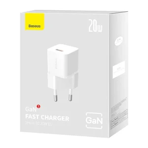 Baseus Rychlonabíječka do sítě GaN5 Mini 20W EU bílá - obrázek 2