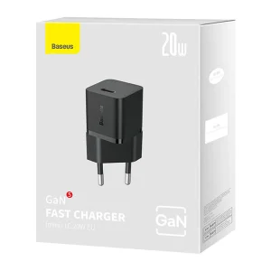 Baseus Rychlonabíječka do sítě GaN5 Mini 20W EU černá - obrázek 3