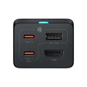 Baseus Nabíječka do sítě GaN5 Pro 2x USB-C/USB-A/HDMI 67W kabel 1.5m/USB-C kabel 1m černá - obrázek 2