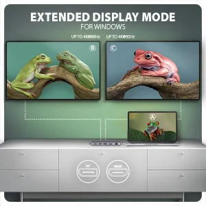 AXAGON HMC-12GM2, USB 10Gbps hub, 3x USB-A, USB-C,  HDMI, DP, RJ-45 GLAN, M.2, SD/mSD, audio, PD - obrázek 8