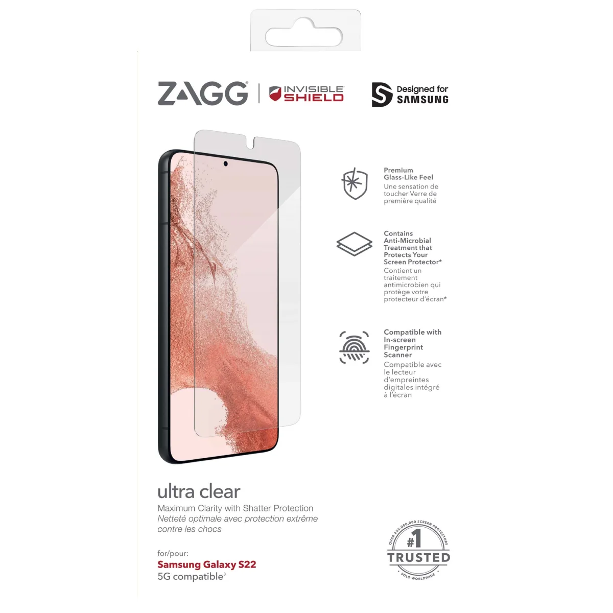 ZAGG Invisible Shield Ultra Clear + fólie Samsung Galaxy S22 5G