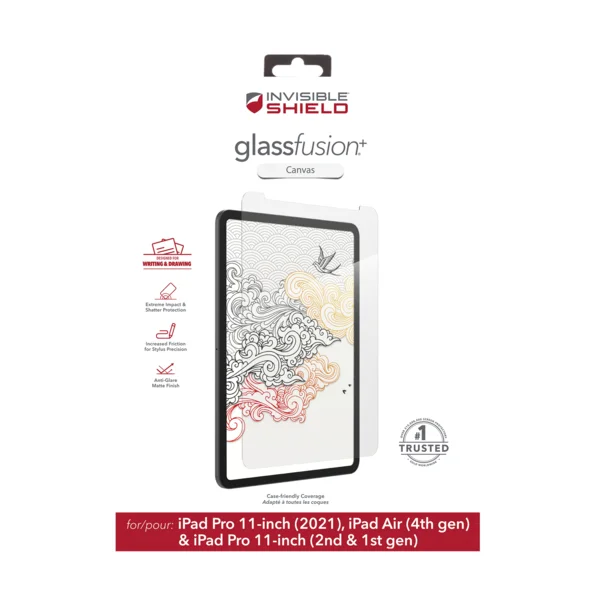 ZAGG Invisible Shield Fusion + Canvas hybrid. sklo iPad Air 4/11 Pro
