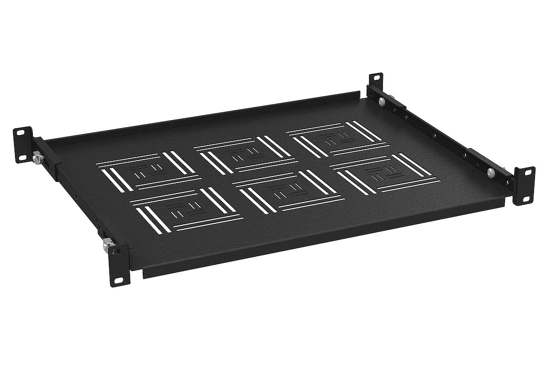 Police 19" 1U 350mm pevná BK úchyt na před.a zadní lišty UP-13-B