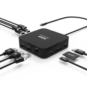 PORT CONNECT USB-C dokovací stanice 10v1, 2x4K, 85W PD - obrázek 5