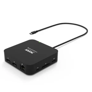 PORT CONNECT USB-C dokovací stanice 10v1, 2x4K, 85W PD