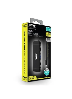 PORT CONNECT Dokovací stanice 8v1, 2×FullHD/4K, HDMI - obrázek 2