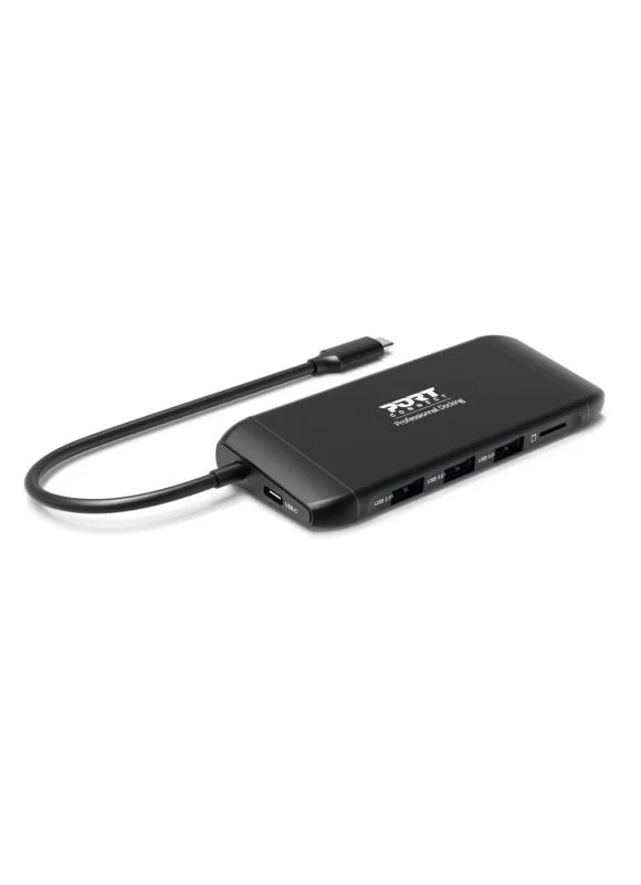 PORT CONNECT Dokovací stanice 8v1, 2×FullHD/4K, HDMI