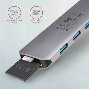 AXAGON HMC-HCR3A USB 3.2 hub, 3x USB-A, HDMI 4K, SD/microSD - obrázek 2