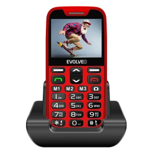 EVOLVEO EasyPhone XR, mobilní telefon pro seniory s nabíjecím stojánkem, červená - obrázek 4