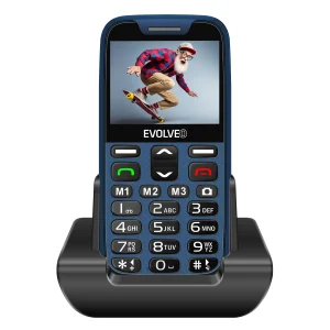 EVOLVEO EasyPhone XR, mobilní telefon pro seniory s nabíjecím stojánkem, modrá - obrázek 8