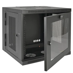 Skříň SmartRack 10U, Š=600mm, Hl=550mm, hloubka pro přepínače, prosklené dveře, montáž na stěnu - obrázek 3