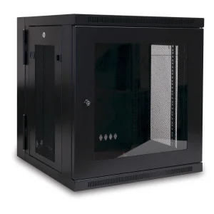 Skříň SmartRack 12U, Š=600mm, Hl=550mm, hloubka pro přepínače, prosklené dveře, montáž na stěnu