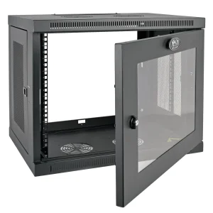 Skříň SmartRack 9U, Mini Rack, Š=600mm, Hl=450mm, hloubka pro přepínače, prosklené dveře, na stěnu - obrázek 2