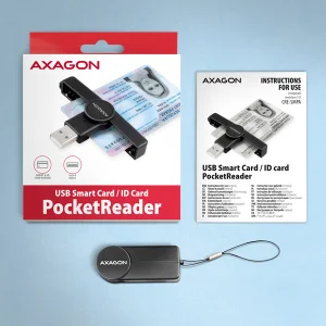 AXAGON CRE-SMPA, USB-A PocketReader čtečka kontaktních karet Smart card, (eObčanka, eID klient) - obrázek 6