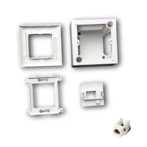 Modul.dat.zásuvka UTP CAT5E 1xRJ45 na i pod omítku - obrázek 3