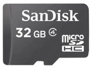 Sandisk/micro SDHC/32GB/Class 4/+ Adaptér/Černá