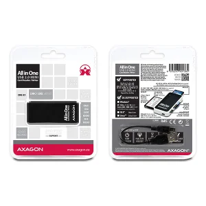 AXAGON CRE-X1, USB 2.0 externí MINI čtečka 5-slot ALL-IN-ONE - obrázek 3