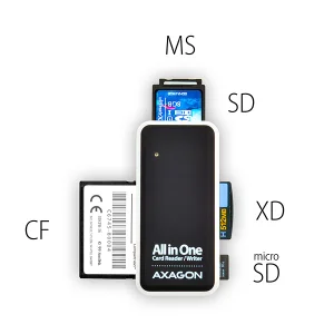 AXAGON CRE-X1, USB 2.0 externí MINI čtečka 5-slot ALL-IN-ONE - obrázek 6