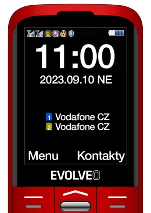 EVOLVEO EasyPhone XO, mobilní telefon pro seniory s nabíjecím stojánkem (červená barva) - obrázek 9