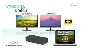 i-tec Dokovací stanice Dual 4K USB 3.0/USB-C/Thunderbolt 3 - obrázek 11