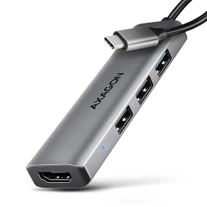 AXAGON HMC-H3A USB hub, 3x USB-A, HDMI 4K/30Hz