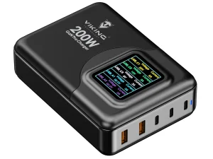 Viking USB GaN charger 200W PD PRO/síťový adaptér/Output:3xUSB-C,2xUSB-A/Rychlo nabíjení/ - obrázek 7