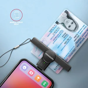 AXAGON CRE-SMPC, USB-C PocketReader čtečka kontaktních karet Smart card (eObčanka, eID klient) - obrázek 3