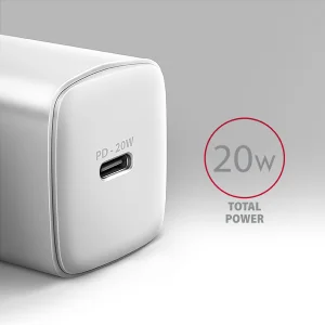 AXAGON ACU-PD20W, nabíječka do sítě 20W, 1x port USB-C, PD3.0/PPS/QC4+/AFC/Apple, bílá - obrázek 8
