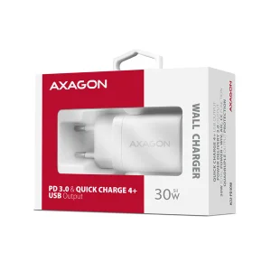 AXAGON ACU-PD30W, Sil nabíječka do sítě 30W, 1x port USB-C, PD3.0/PPS/QC4+/SFC/AFC/Apple, bílá - obrázek 9