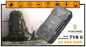 Solární powerbanka VIKING TYR II/Output:1xUSB-C,2xUSB-A/Wireless charge 15W max/20000mAh/LED světlo - obrázek 3