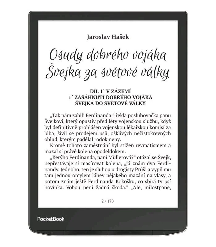 E-book POCKETBOOK 743G InkPad 4 Stardust Silver, stříbrný