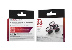 ZAGG Ochranná čočka pro Apple iPhone 17 Pro/Pro Max/16 Pro/Pro Max/15 Pro/Pro Max - růžová třpytka - obrázek 3