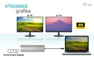 i-tec USB-C Metal Nano dokovací stanice 2x HDMI, PD 100W - obrázek 11