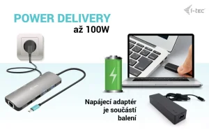 i-tec USB-C Metal Nano dokovací stanice 2x HDMI, PD 100W - obrázek 13