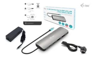 i-tec USB-C Metal Nano dokovací stanice 2x HDMI, PD 100W - obrázek 6