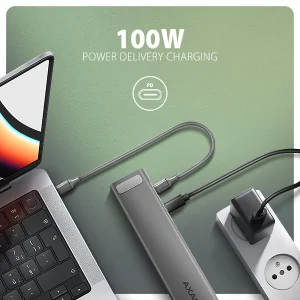 AXAGON HMC-10HLS USB hub 4x USB-A HDMI RJ-45 PD 100W - obrázek 5