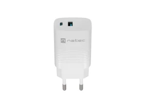 Universální USB nabíječka Natec RIBERA GaN 30W, 1X USB-A, 1X USB-C, Bílá - obrázek 5