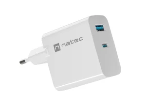 Univerzální USB nabíječka Natec RIBERA GaN 45W, 1X USB-A, 1X USB-C, bílá - obrázek 8