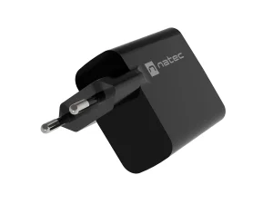Univerzální USB nabíječka Natec RIBERA GaN 45W, 1X USB-A, 1X USB-C, černá - obrázek 2