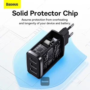 Baseus nabíječka do sítě Compact 3xUSB 17W černá - obrázek 6